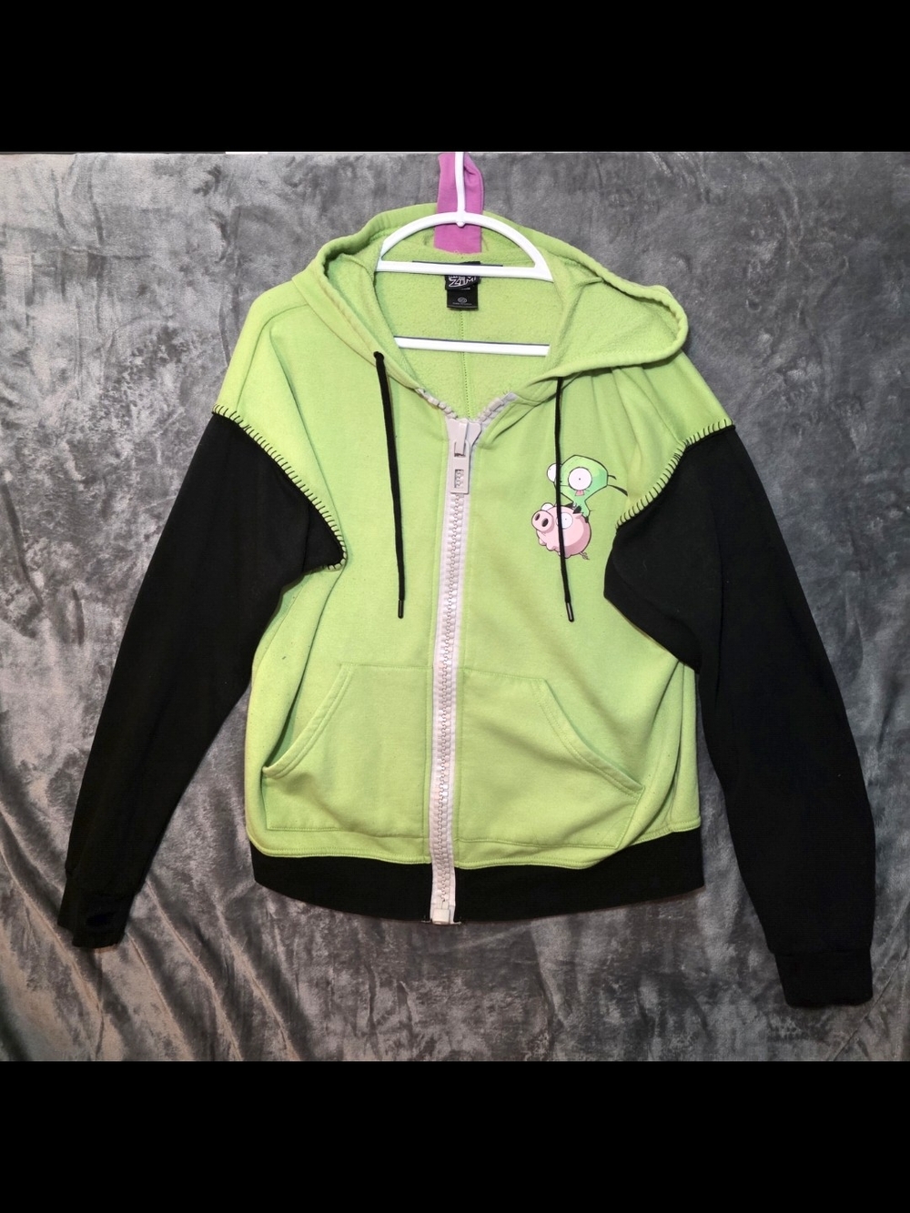 Nickelodeon Official Invader Zim GIR Costume Hoodie